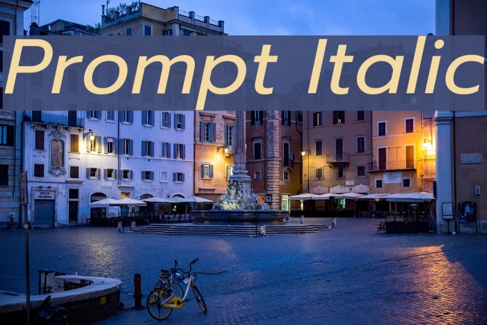 Prompt Italic Font examples