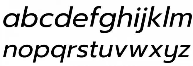 Prompt Italic Schriftart Kleinbuchstaben