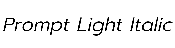 Prompt Light Italic Font