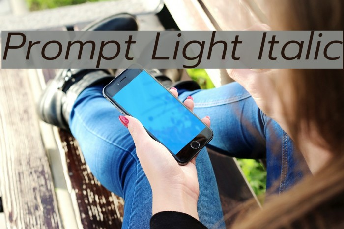 Prompt Light Italic Font examples