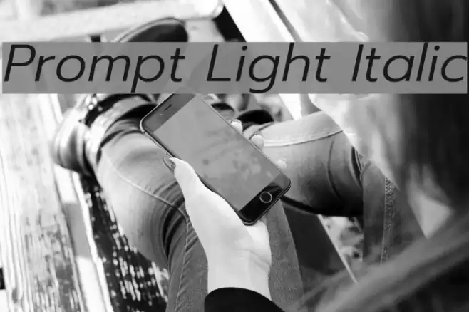 Prompt Light Italic Font examples