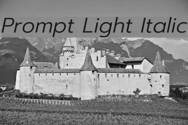 Prompt Light Italic Font examples