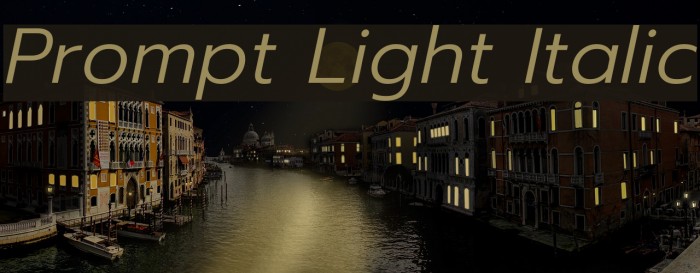 Prompt Light Italic Font examples