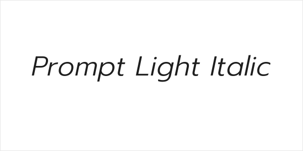 Prompt Light Italic Logo