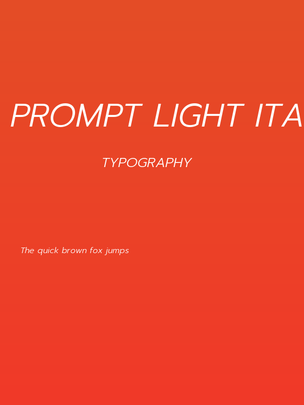 Prompt Light Italic Poster