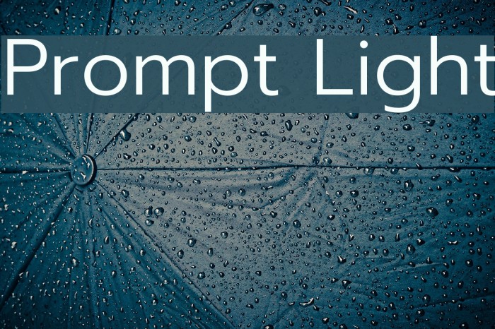 Prompt Light Font examples