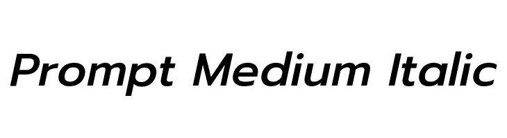 Prompt Medium Italic Font