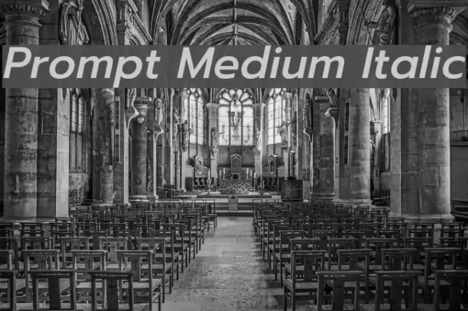 Prompt Medium Italic Font examples