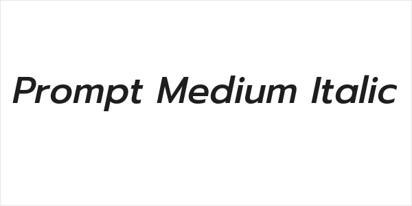 Prompt Medium Italic Logo