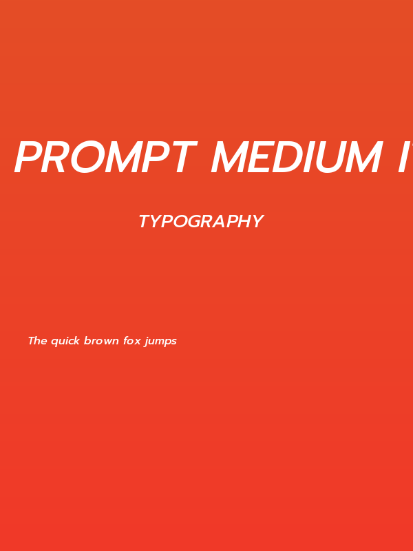 Prompt Medium Italic Poster