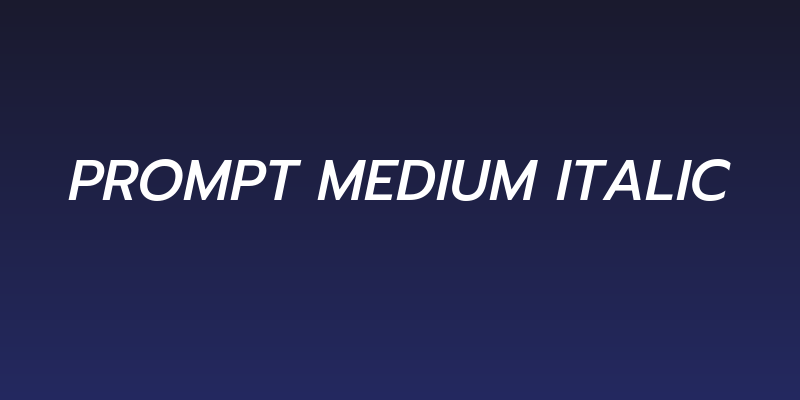 Prompt Medium Italic Social Header