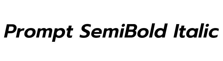 Prompt SemiBold Italic Font