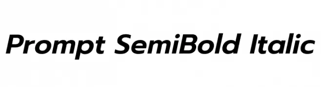 Prompt SemiBold Italic  免费字体下载