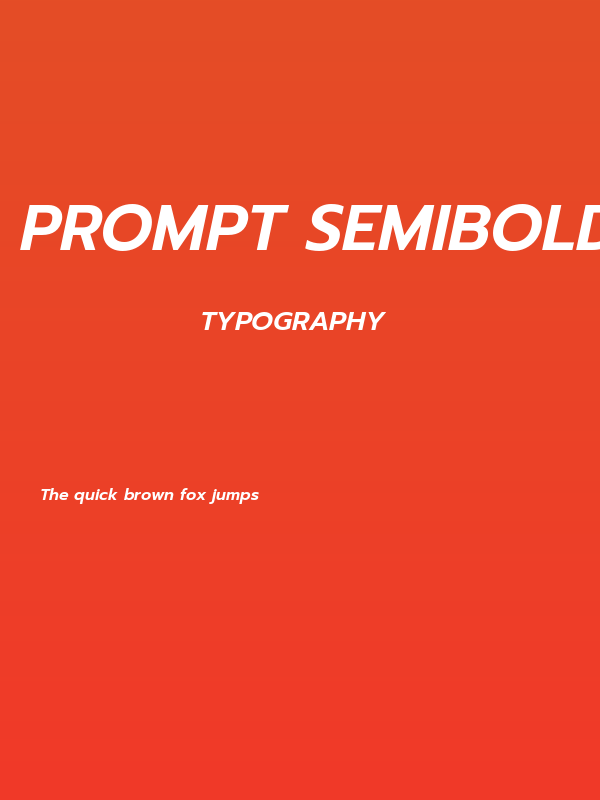 Prompt SemiBold Italic Poster