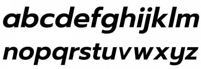 Prompt SemiBold Italic Schriftart Kleinbuchstaben