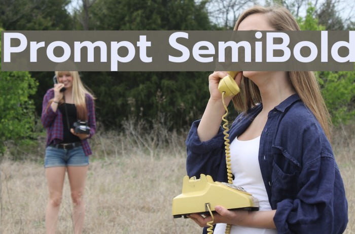 Prompt SemiBold Font examples