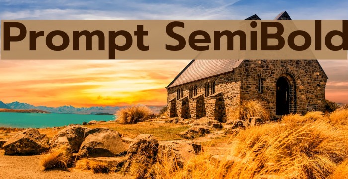 Prompt SemiBold Font examples