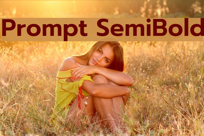 Prompt SemiBold Font examples