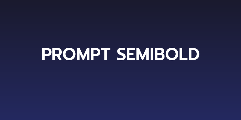 Prompt SemiBold Social Header