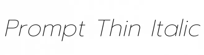 Prompt Thin Italic 