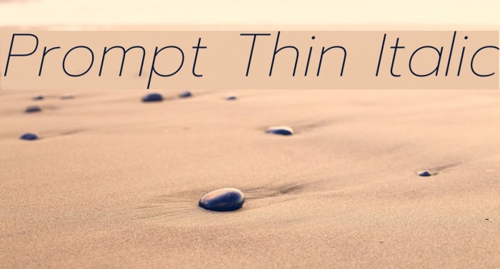 Prompt Thin Italic Font examples