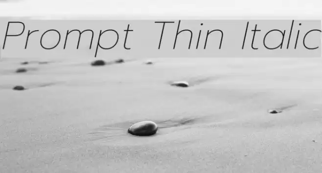 Prompt Thin Italic  examples