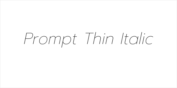 Prompt Thin Italic Logo