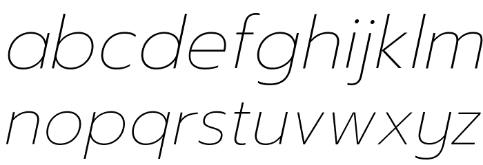 Prompt Thin Italic Font LOWERCASE
