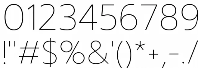 Prompt Thin Font OTHER CHARS