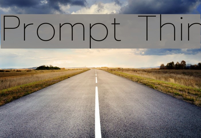 Prompt Thin Font examples