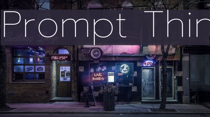 Prompt Thin Font examples