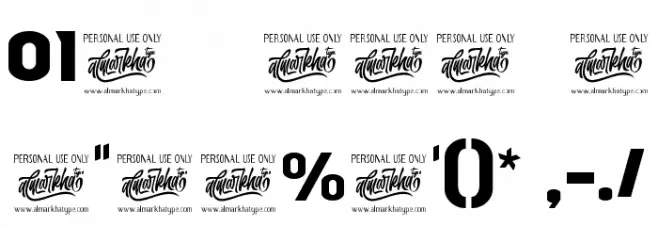 Pronave Font OTHER CHARS