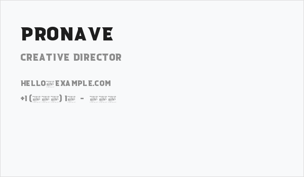 Pronave Business Card