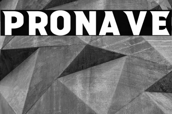 Pronave Font examples