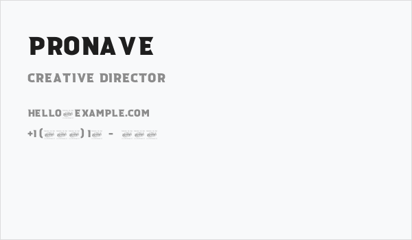 Pronave Business Card