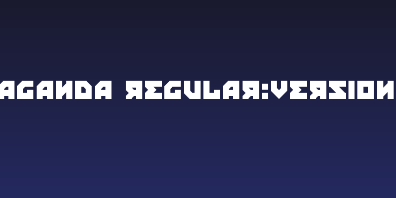 Propaganda Regular:Version 1.00 Social Header