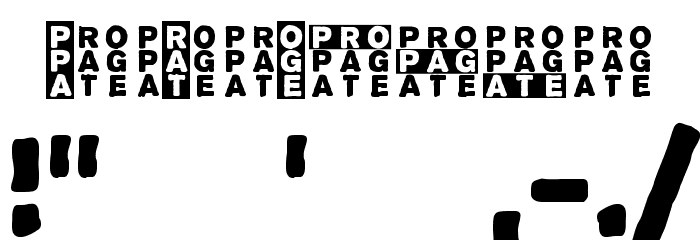 Propaganda Font OTHER CHARS