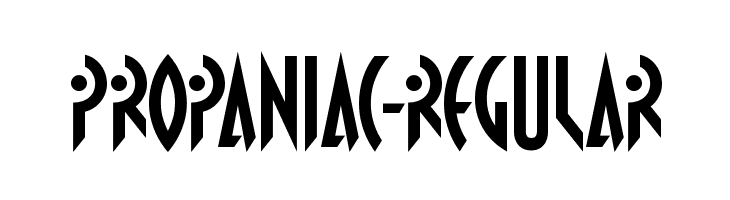Propaniac-Regular  Скачать бесплатные шрифты