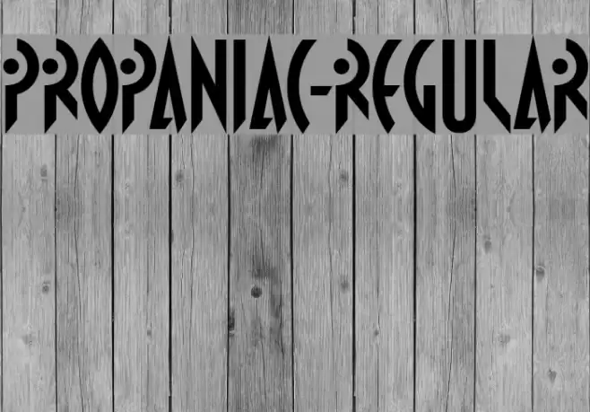 Propaniac-Regular Font examples