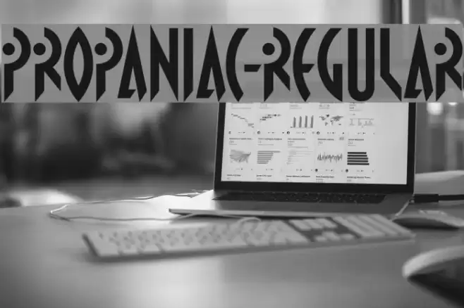 Propaniac-Regular Font examples