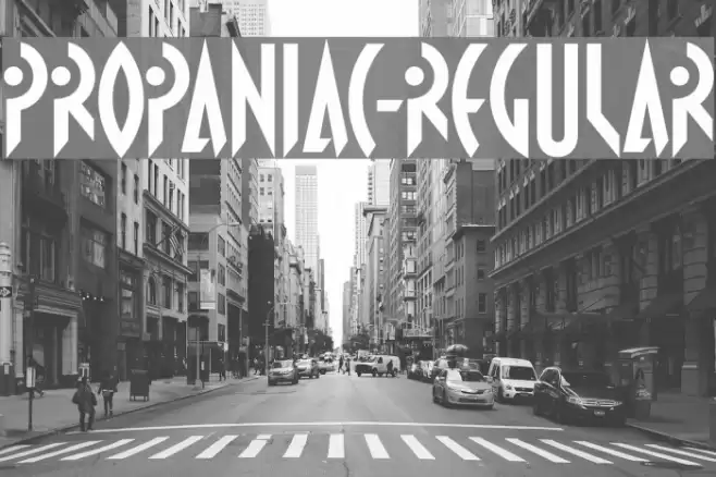 Propaniac-Regular Font examples