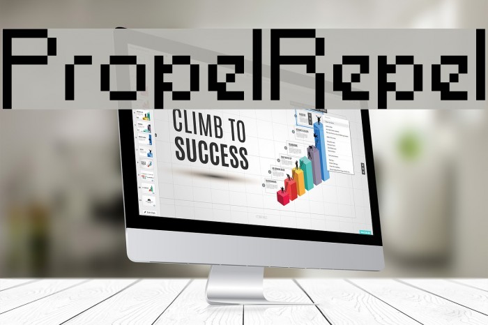 PropelRepel Font examples