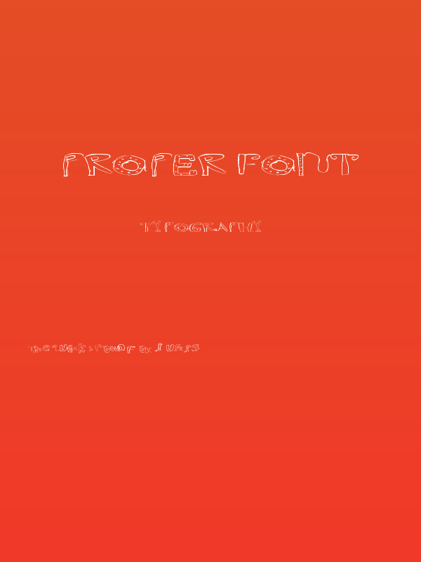 Proper Font Poster