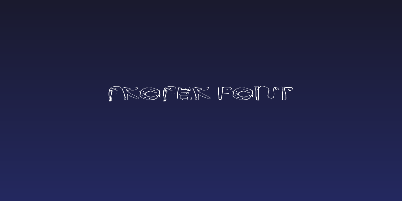 Proper Font Social Header