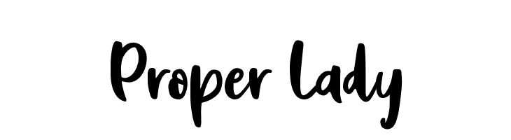Proper Lady  フリーフォントのダウンロード