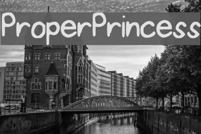 ProperPrincess Font examples