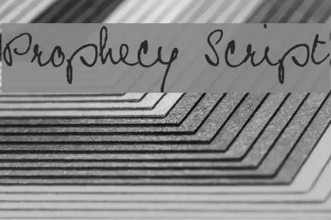 Prophecy Script Font examples