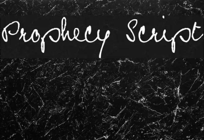 Prophecy Script Font examples