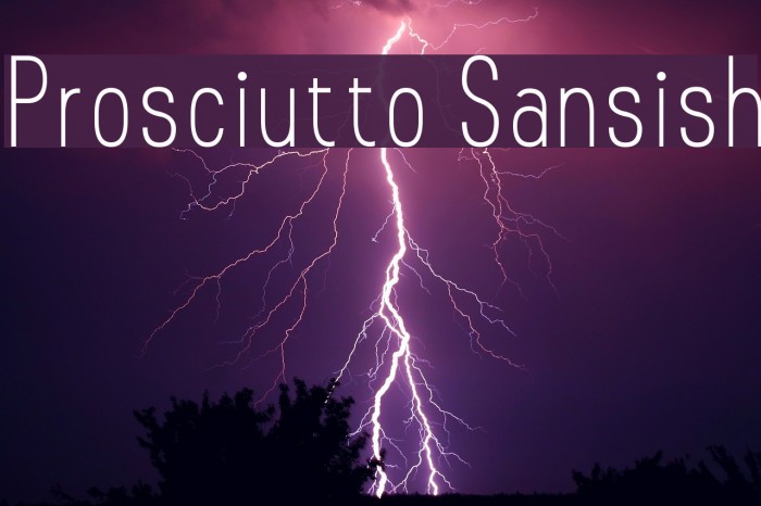 Prosciutto Sansish Font examples
