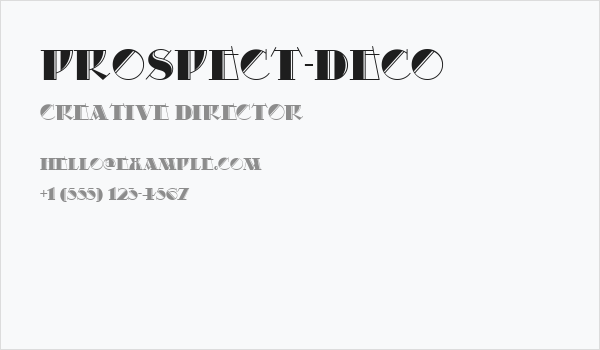 Prospect-Deco Business Card
